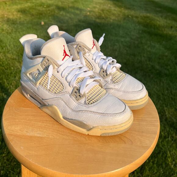 Nike Air Jordan 4 Retro GS White Oreo Men's Shoes - Size 5 - Ships Now - Picture 1 of 10